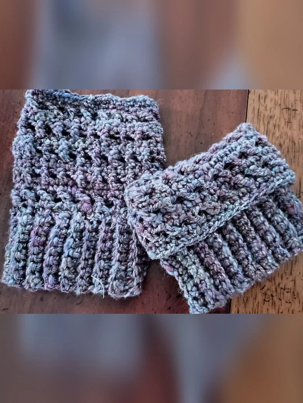 Handmade Homespun Wool Ankle Boot Cuff Set